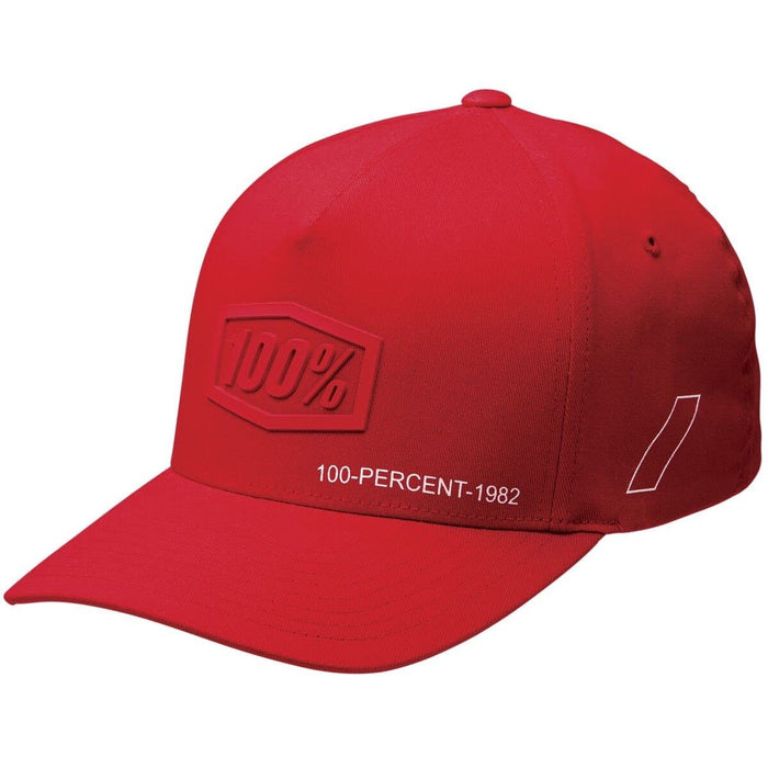 100% Youth Shadow X-Fit Snapback Hat (RED)