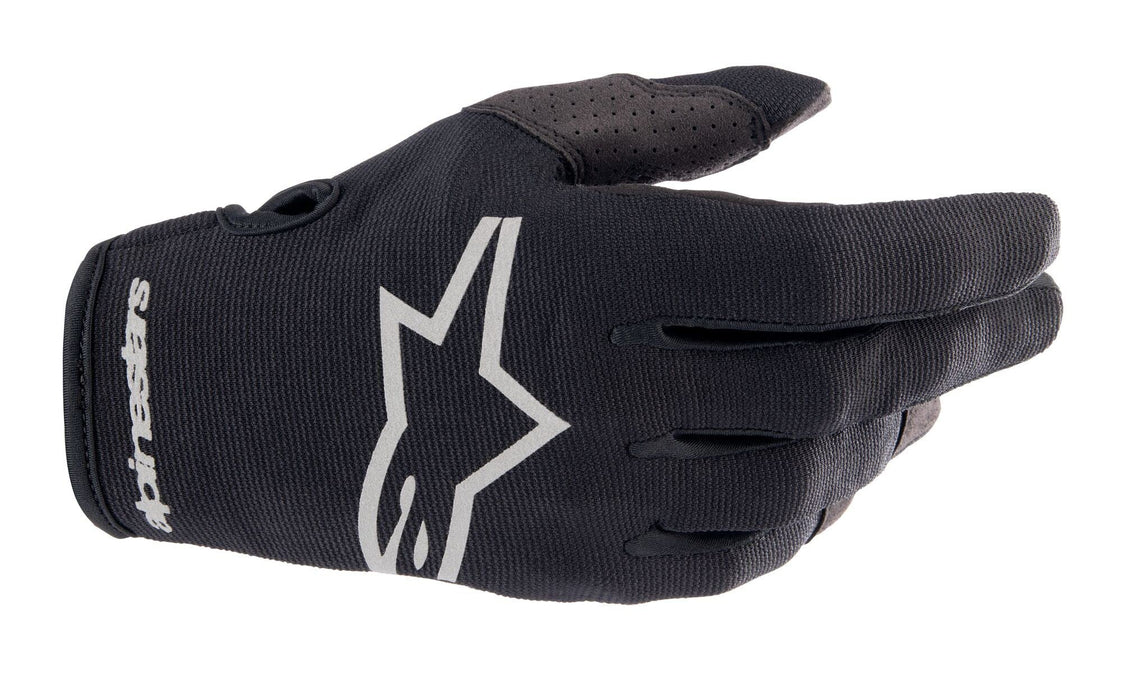 Alpinestars 3561823-1419-S: Radar Gloves Black/Brushed Silver Sm