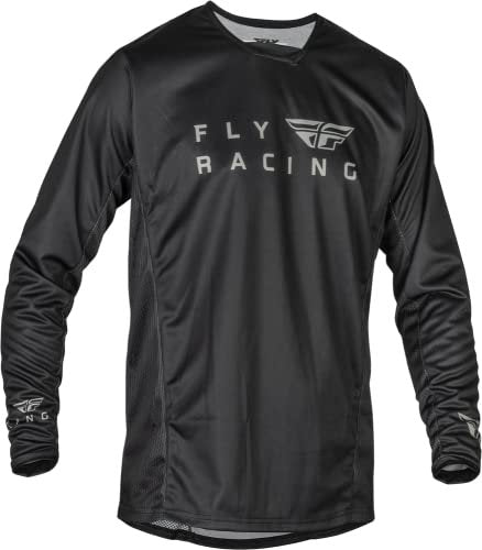 Fly Racing Youth Radium Jersey (Black/Grey, Youth Medium)
