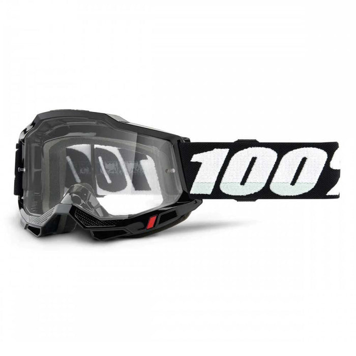 100-Percent Accuri 2 Black Youth Goggles OSFM Black/Black/White/Light Blue/Clear Lens