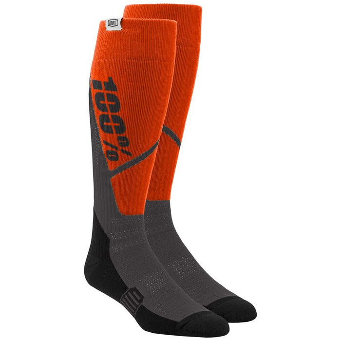100% Torque Comfort Moto Orange Charcoal Socks size Small-Medium