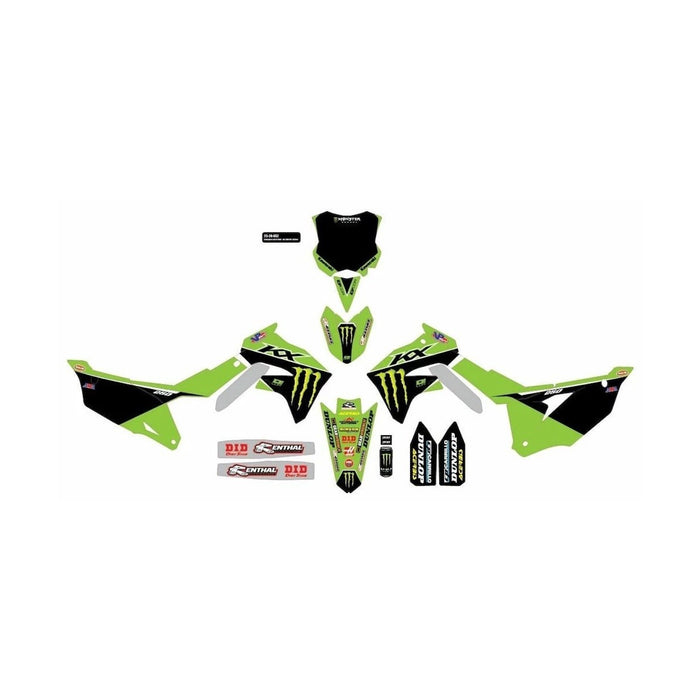 D'cor Visuals '22 Monster Energy Kawasaki Kx 250f Complete Graphic Kit