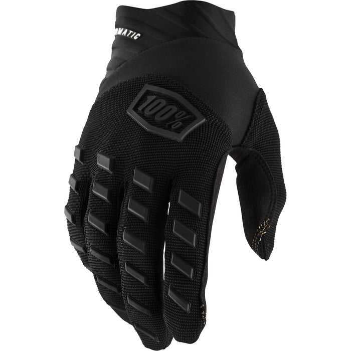 100% Airmatic Gloves Black/charcoal SM