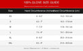 100% Glove Size Chart
