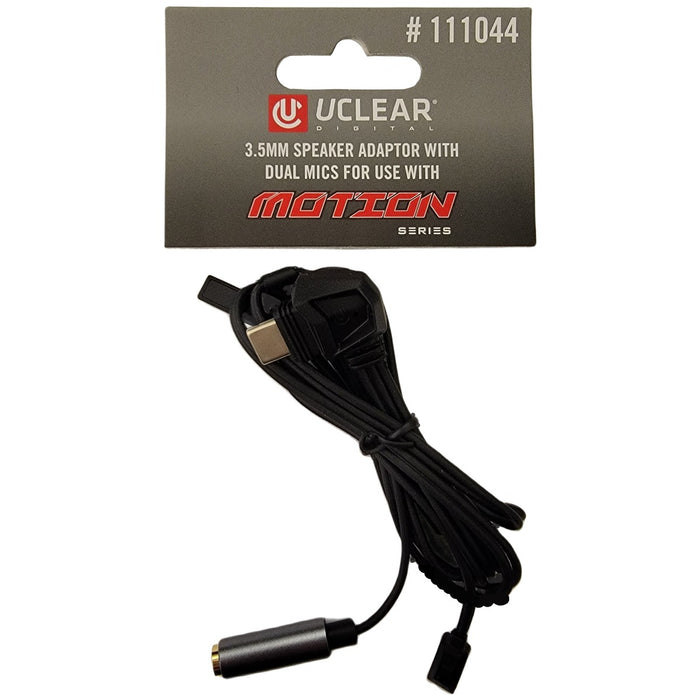 Uclear 3.5mm Speaker Adaptor W/dual Mics For Use With Motion Serie