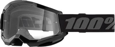 100% Strata 2 Goggle Black Clear Lens