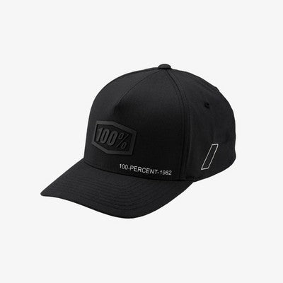100% Shadow Flexfit Hat Black Large/XL