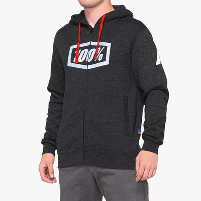 100% Syndicate Zip Hoodie Fleece Black Medium