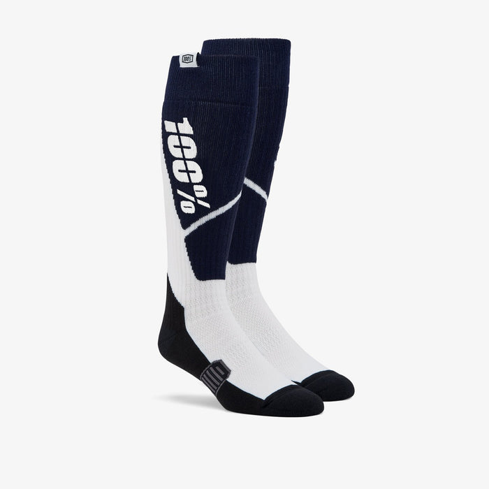 100% Torque Thick Comfort MX Sock Navy/white S/m