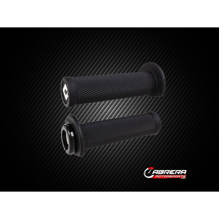 Odi ATV Ruffian Half Waffle Lock On Grips Red/red Clamp