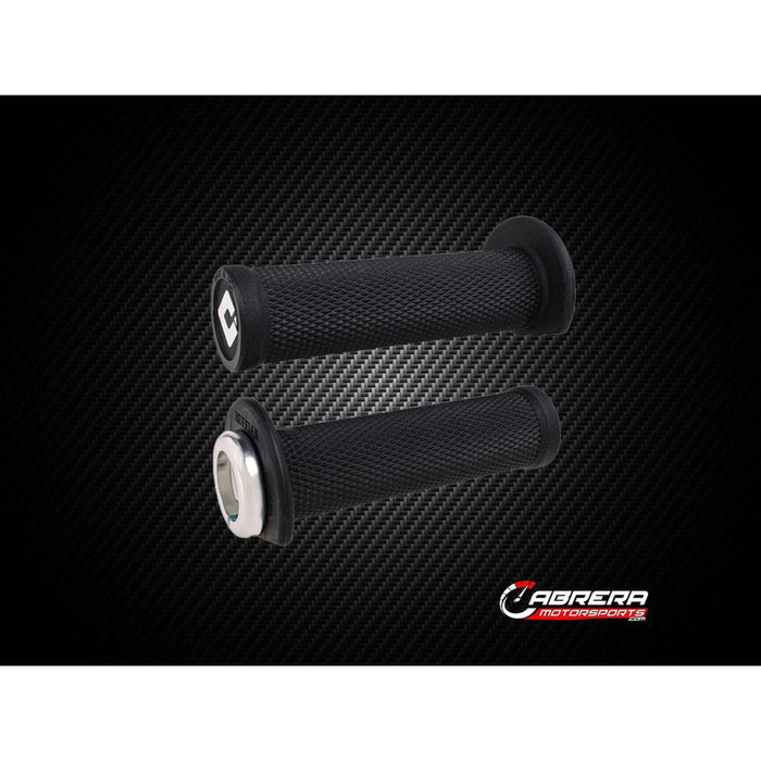 Odi ATV Ruffian Half Waffle Lock On Grips Red/red Clamp