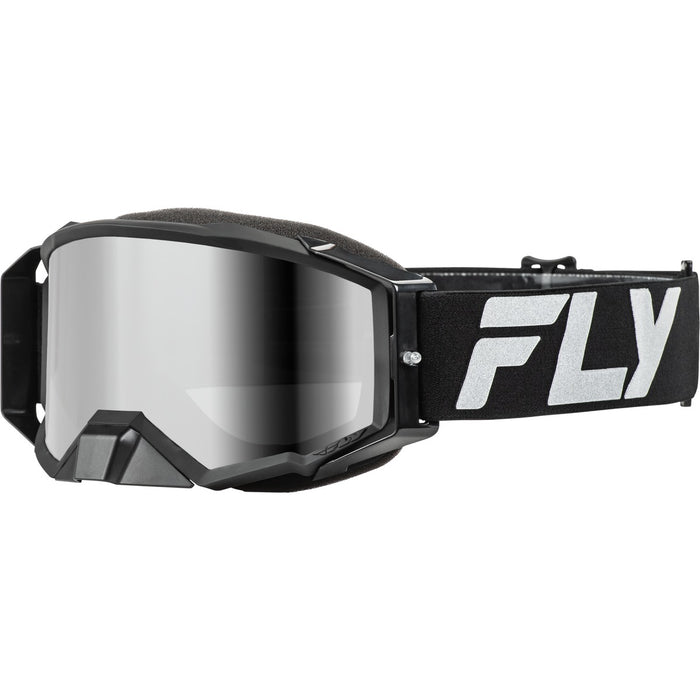 Fly Racing Zone Elite Goggle Black/silver W/ Silver Mirror/smoke Lens