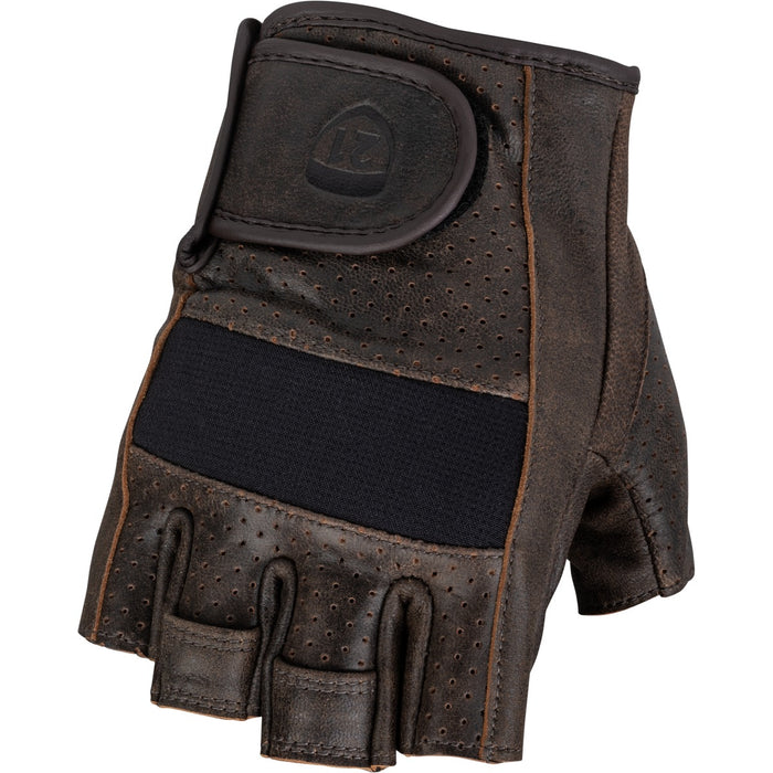 Highway 21 Half Jab Gloves Brown