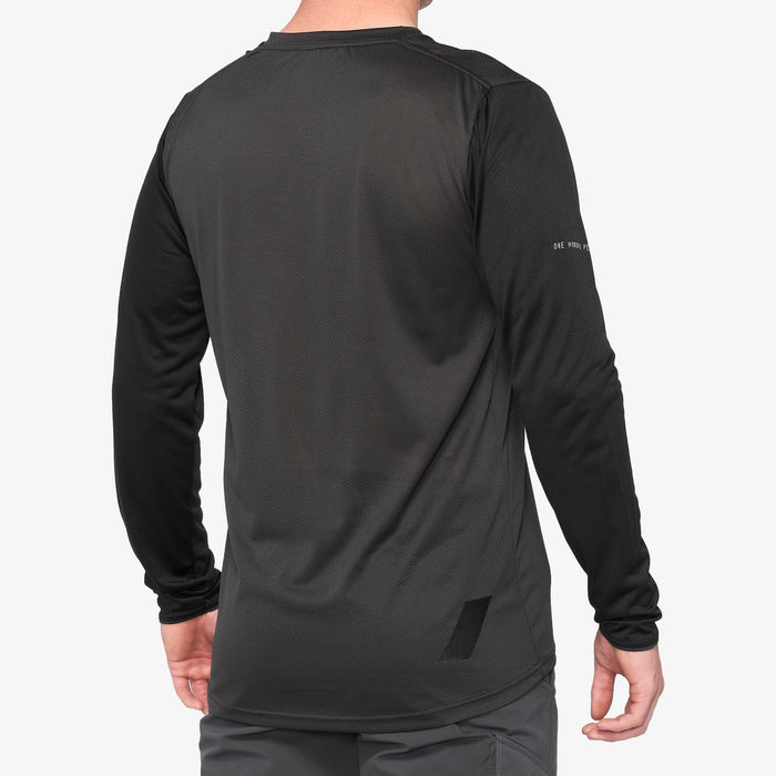 100% Ridecamp Long Sleeve MTB Jersey Black/Charcoal