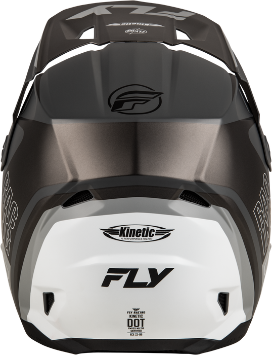 Fly Racing Kinetic Rally Helmet Matte Grey Black White