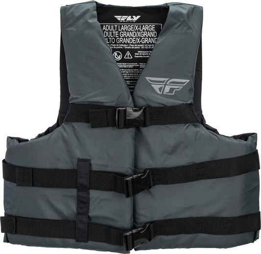 FLY Racing Adult Nylon Flotation Vest (Charcoal, Small/Medium)