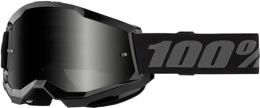 100% Strata 2 MX Offroad Goggles Sand Black w/Smoke Lens