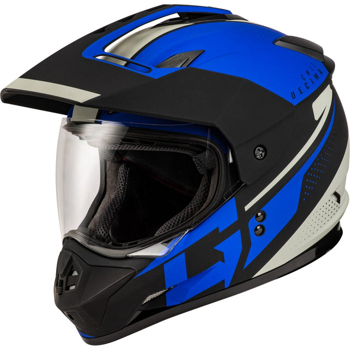 Gmax Gm-11 Decima Helmet Matte Black/blue SM