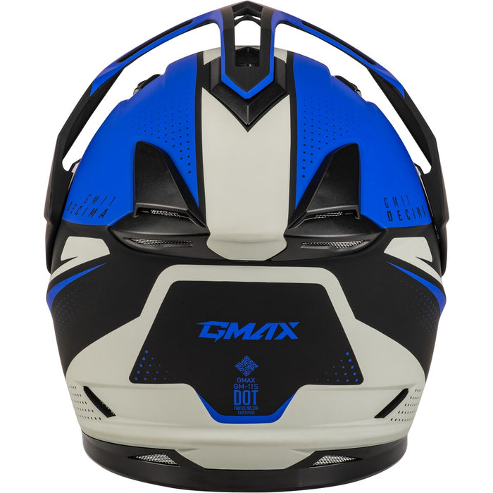Gmax Gm-11 Decima Helmet Matte Black/blue SM
