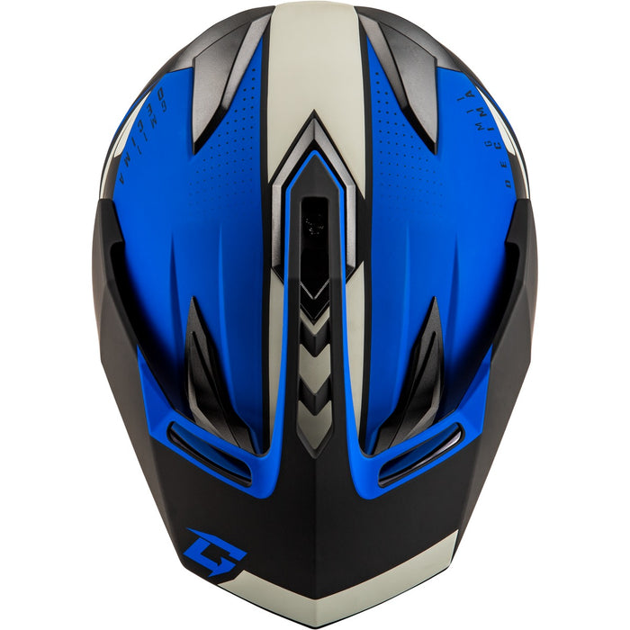 Gmax Gm-11 Decima Helmet Matte Black/blue SM