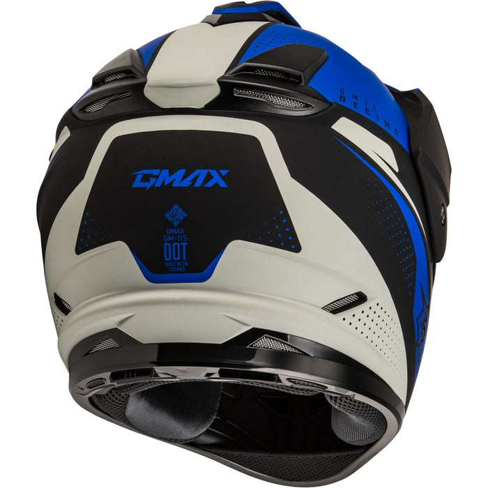 Gmax Gm-11 Decima Helmet Matte Black/blue SM