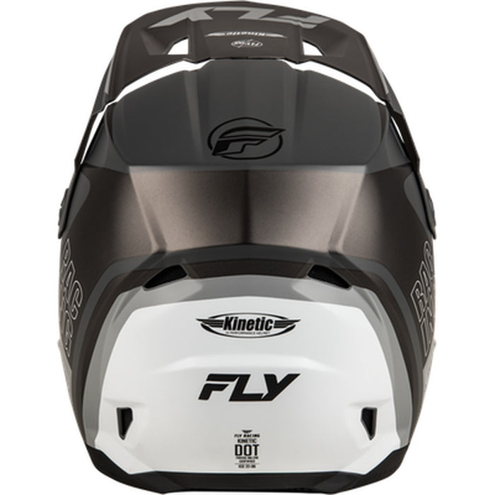 Fly Racing Kinetic Rally Helmet Matte Grey/Black/White Large