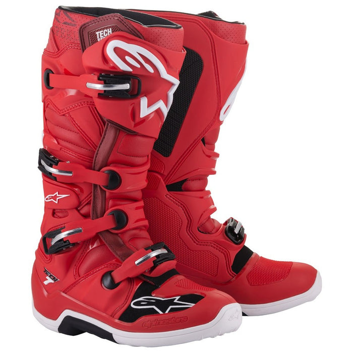 Alpinestars Tech 7 MX Boots Red Size 12 - Off-Road Motocross Riding Boots