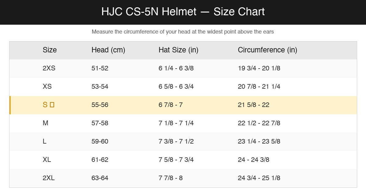 HJC CS-5N Open Face Motorcycle Helmet - Flat Black