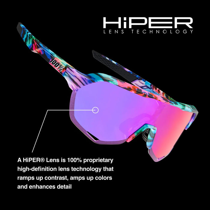 100% S2 Sport Performance Cycling Sunglasses Premium Vented Baseball Road Bike & Triathlon Eyewear with Interchangeable Lens