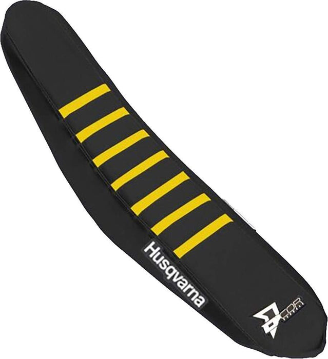 D'Cor Seat Cover Black Yellow Ribs Compatible with Tc/Fc125-450 30-70-416