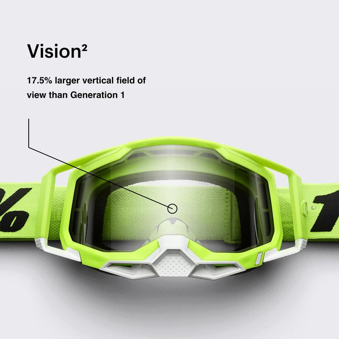 100% Racecraft 2 Goggles - Mountain Bike & Motocross Goggles - Eyewear for Motocross & Mountain Biking