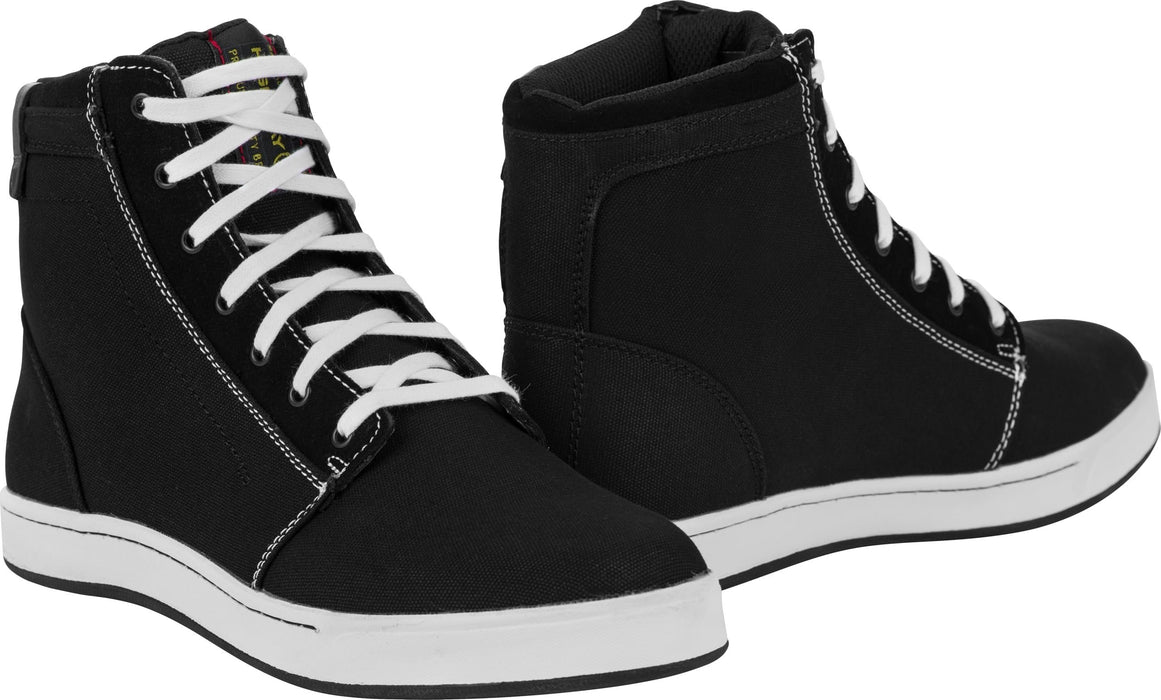 Highway 21 Axle Moto Shoes with Reinforced Toe & Heel, Black/White