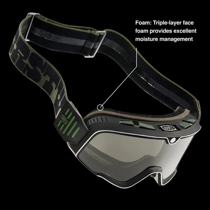 100% BARSTOW Premium Protective Sport Goggles with Minimal Frame
