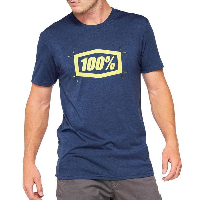 100% Cropped Tech Tee Navy SM