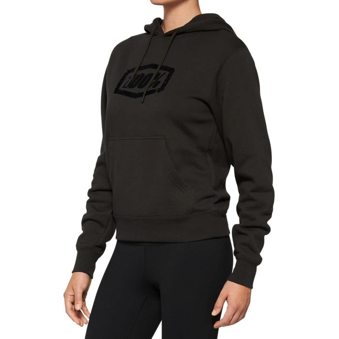 100% Women's Avalanche Hoody (LARGE) (LIGHT BLACK)