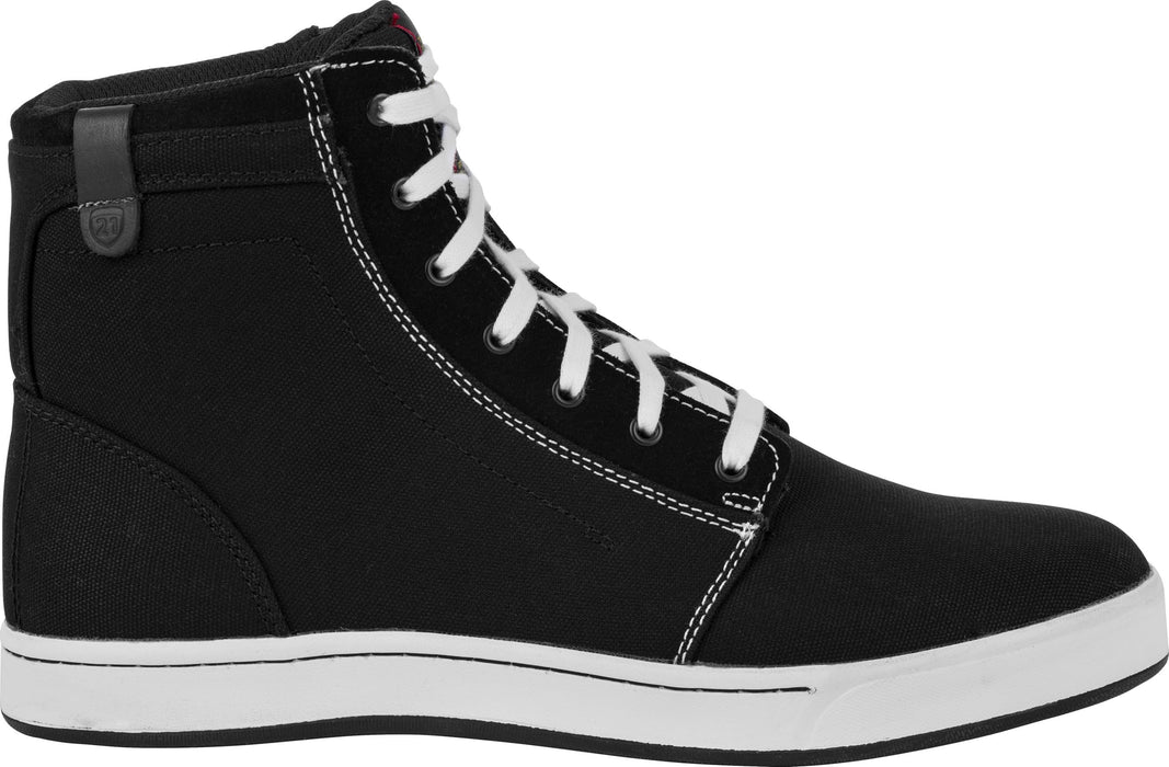 Highway 21 Axle Moto Shoes with Reinforced Toe & Heel, Black/White
