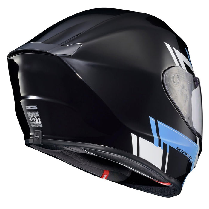 ScorpionEXO R420 Full Face Polycarbonate Street Motorcycle Helmet Comm Ready Speaker Pockets DOT Snell Approved Adult