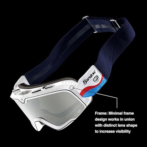 100% BARSTOW Premium Protective Sport Goggles with Minimal Frame